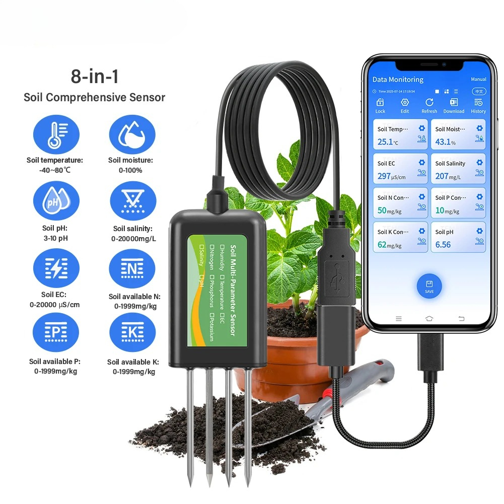 Ph Up Down Solution - Soil Sensor 8 in 1 for