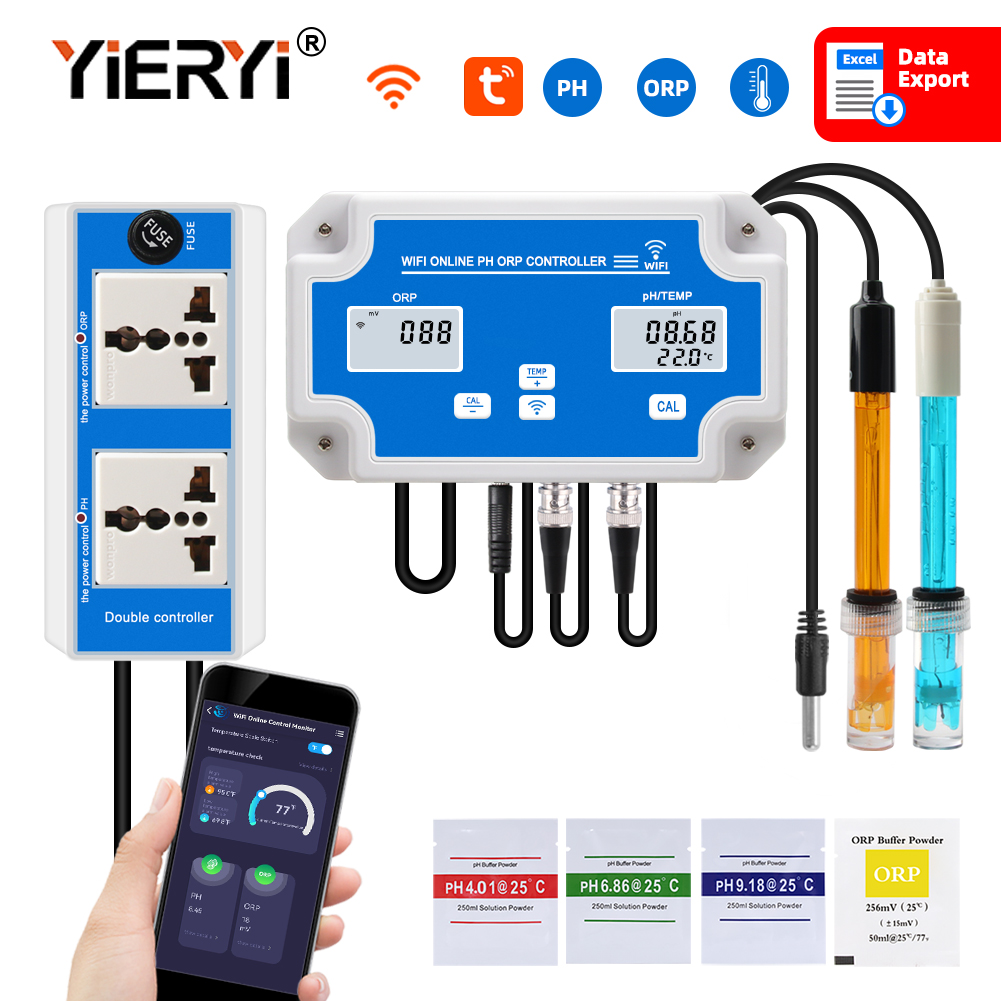 Smart WIFI Online Meter PH ORP - Ph Up Down Solution ulasan dan harga