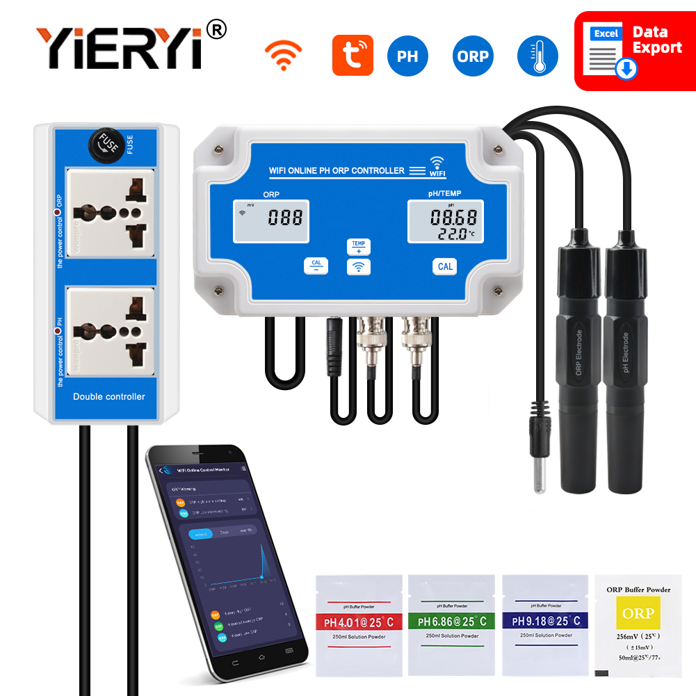 Smart WIFI Online Meter PH ORP - Ph Up Down Solution ulasan dan harga