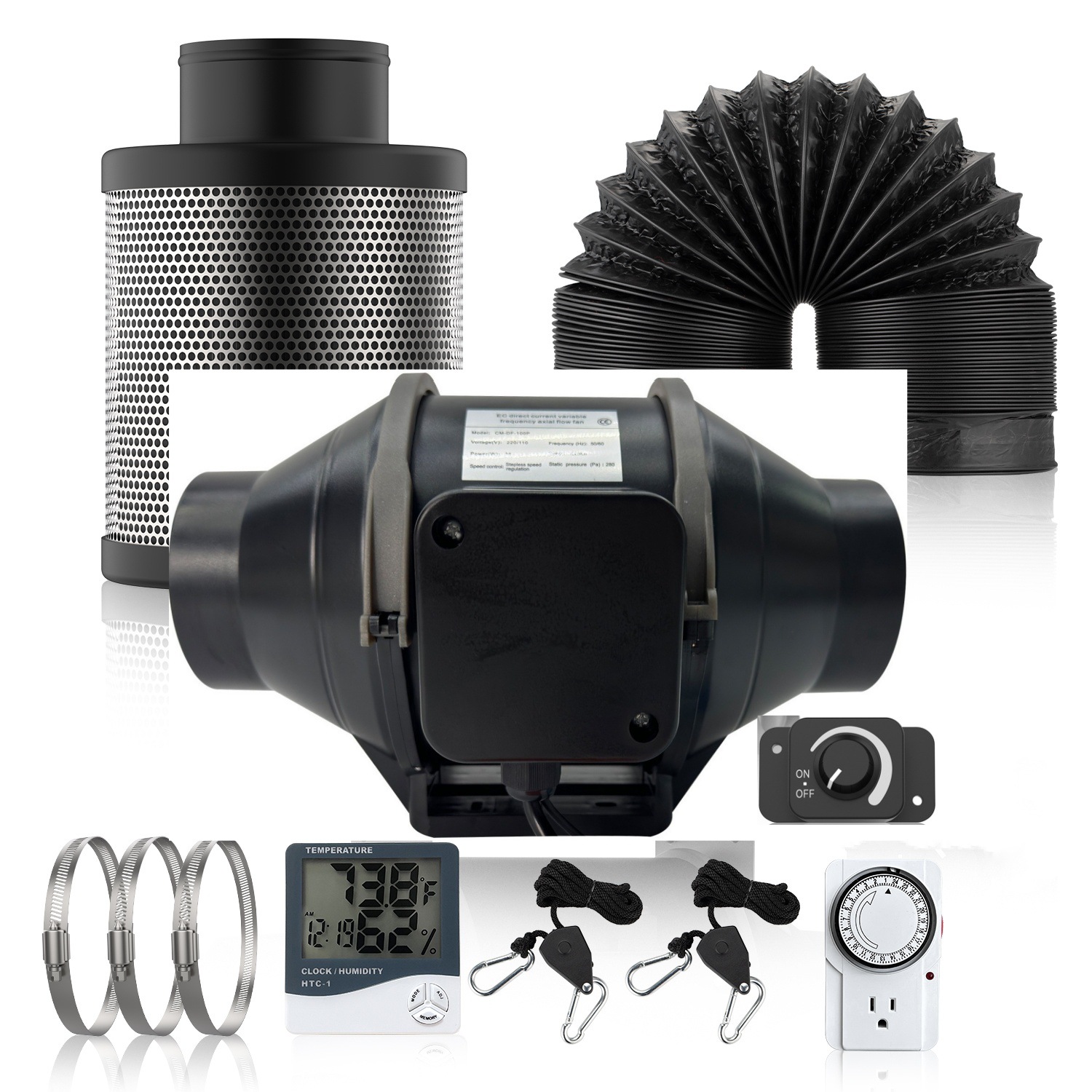 4 Inch Smart Inline Duct Fan w - Carbon Filter Inline ulasan dan harga