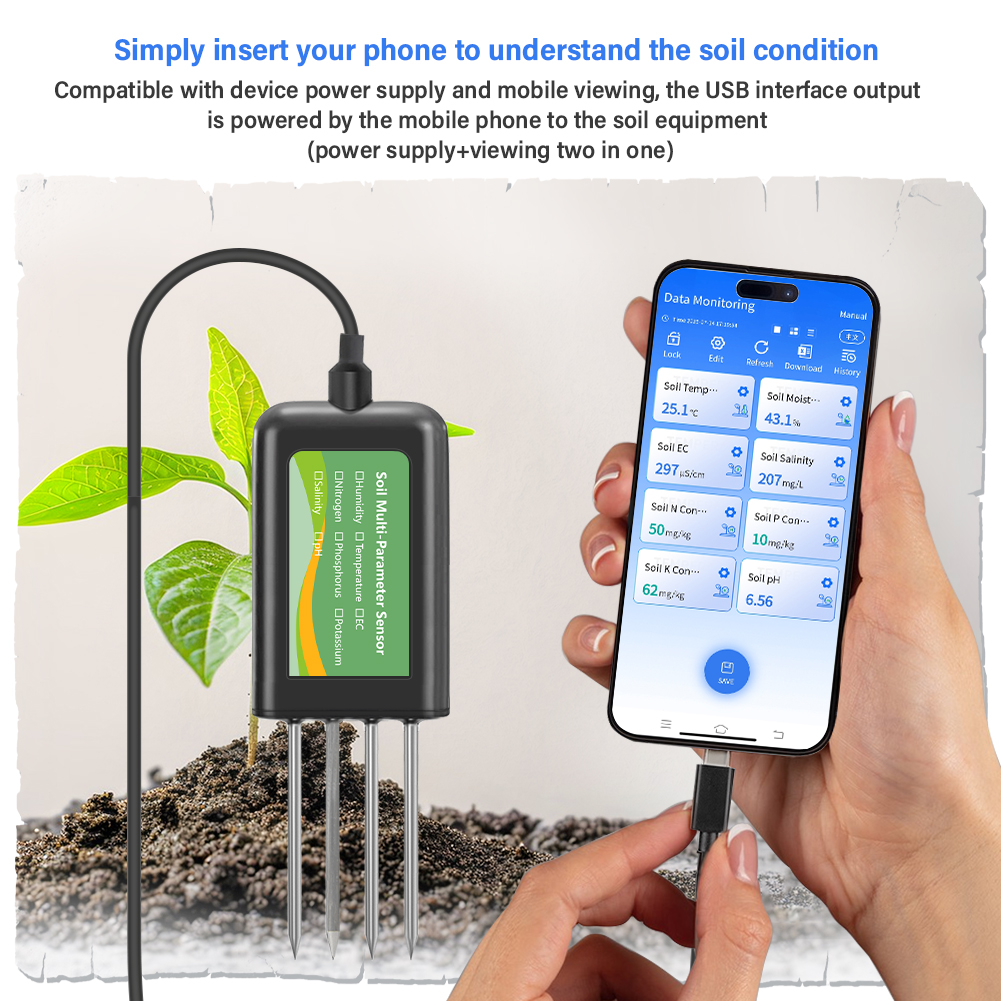 Soil Sensor 8 in 1 for Agricul - Ph Up Down Solution ulasan dan harga