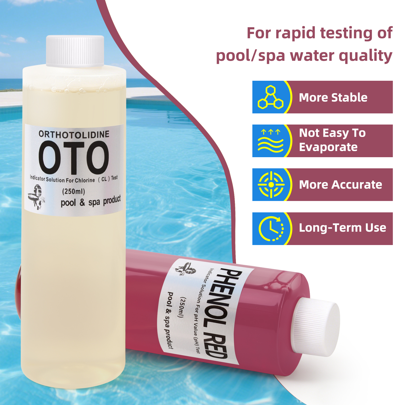 250ml Pool Water Test Kit PH I - Ph Up Down Solution ulasan dan harga